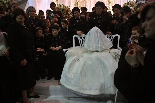 Bride during a wedding, Netanya January 2013